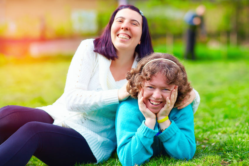 Special need Teen and mother