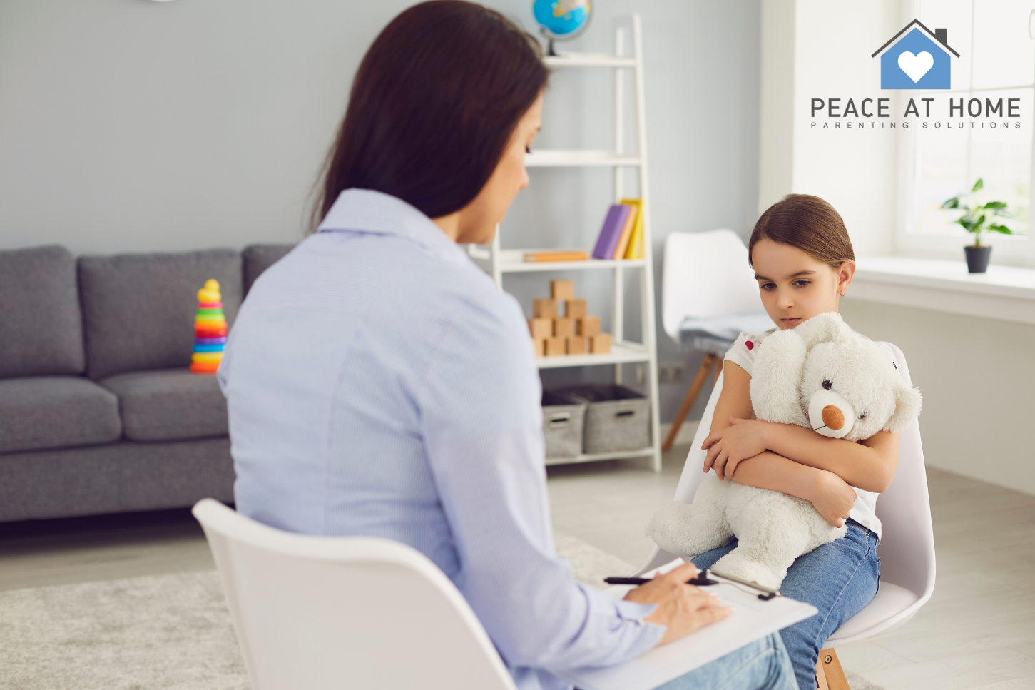 kid in therapy, hugging a teddy bear, How to Support My Child in Mental Health Treatment