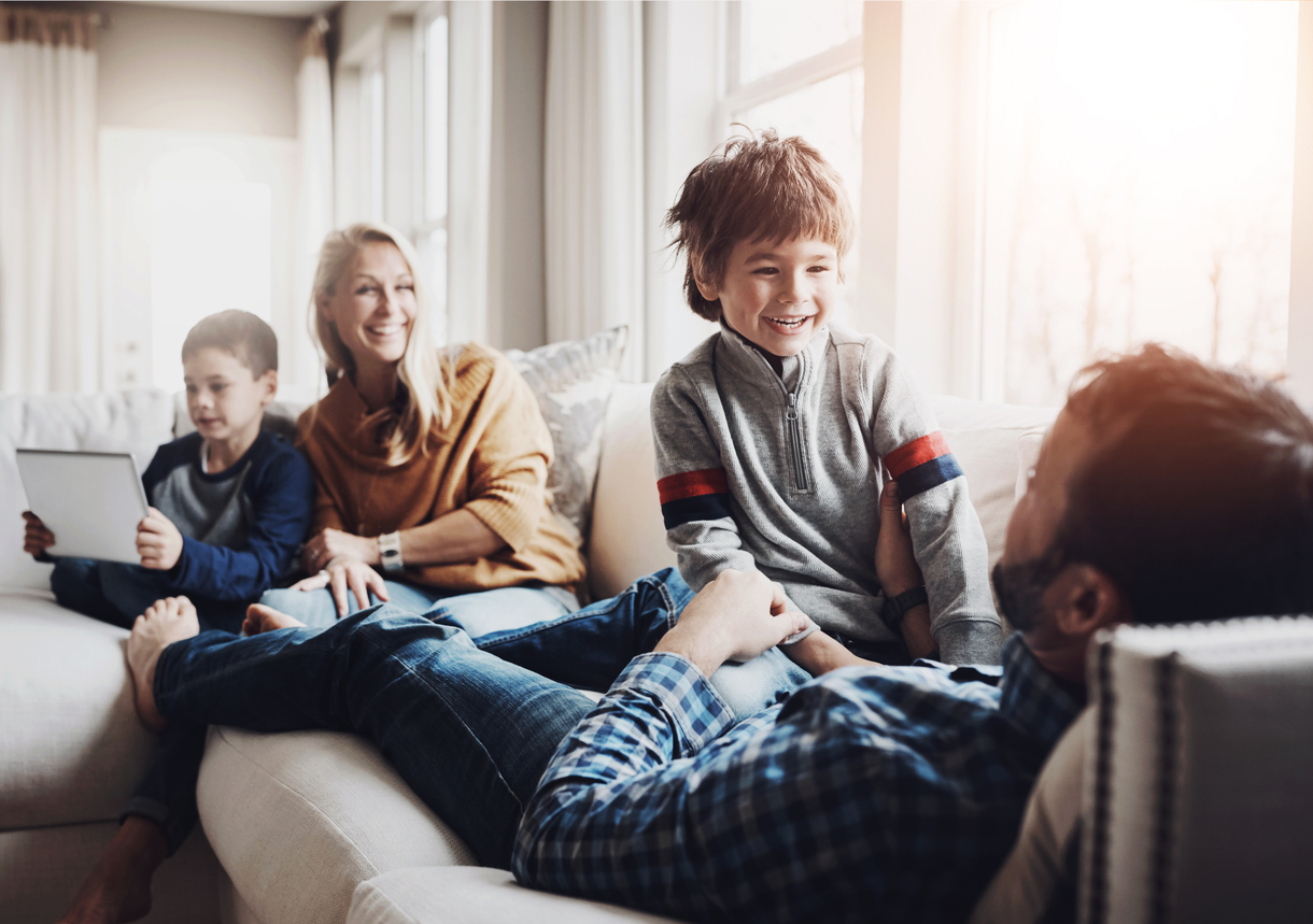 Family talking